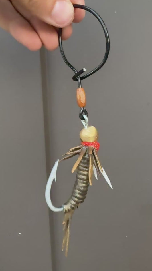 Fly fishing mirror hanger